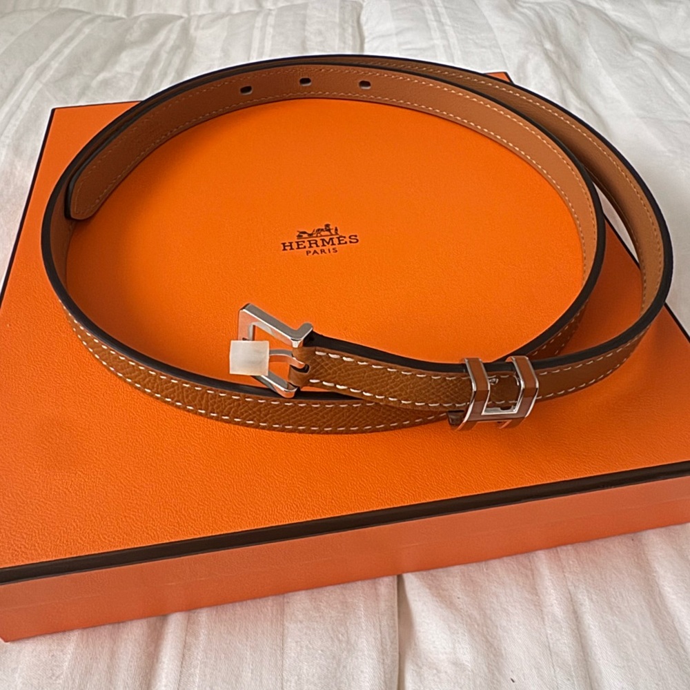 Hermes Pop H 15 Belt with Silver Buckle
